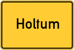 Place name sign Holtum, Kreis Erkelenz