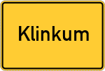 Place name sign Klinkum