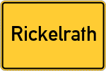 Place name sign Rickelrath