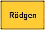 Place name sign Rödgen