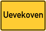 Place name sign Uevekoven