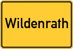 Place name sign Wildenrath