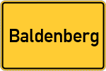 Place name sign Baldenberg