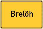 Place name sign Brelöh