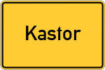 Place name sign Kastor