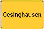Place name sign Oesinghausen