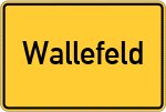 Place name sign Wallefeld