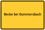Place name sign Becke bei Gummersbach