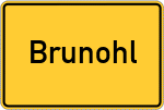 Place name sign Brunohl