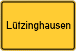 Place name sign Lützinghausen