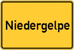 Place name sign Niedergelpe