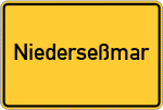 Place name sign Niederseßmar