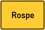 Place name sign Rospe