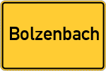 Place name sign Bolzenbach