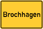 Place name sign Brochhagen
