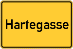 Place name sign Hartegasse