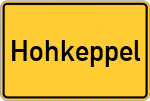 Place name sign Hohkeppel