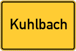Place name sign Kuhlbach