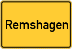 Place name sign Remshagen