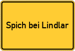 Place name sign Spich bei Lindlar
