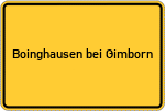 Place name sign Boinghausen bei Gimborn