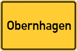 Place name sign Obernhagen