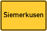Place name sign Siemerkusen