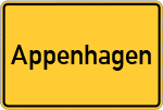 Place name sign Appenhagen