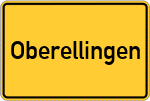 Place name sign Oberellingen, Sieg
