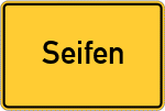 Place name sign Seifen, Sieg