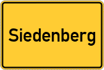 Place name sign Siedenberg, Sieg