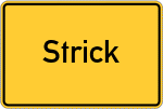Place name sign Strick, Sieg