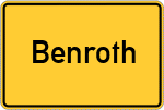 Place name sign Benroth