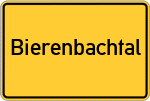 Place name sign Bierenbachtal