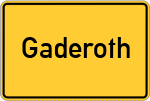 Place name sign Gaderoth