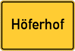 Place name sign Höferhof