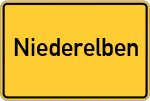 Place name sign Niederelben