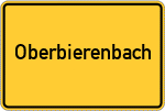 Place name sign Oberbierenbach