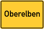 Place name sign Oberelben