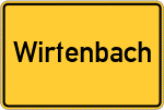 Place name sign Wirtenbach
