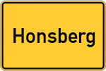 Place name sign Honsberg