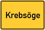 Place name sign Krebsöge