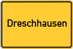 Place name sign Dreschhausen