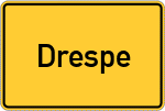 Place name sign Drespe