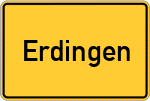 Place name sign Erdingen