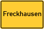 Place name sign Freckhausen