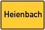 Place name sign Heienbach