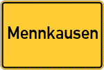 Place name sign Mennkausen