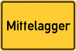 Place name sign Mittelagger