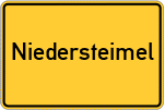 Place name sign Niedersteimel
